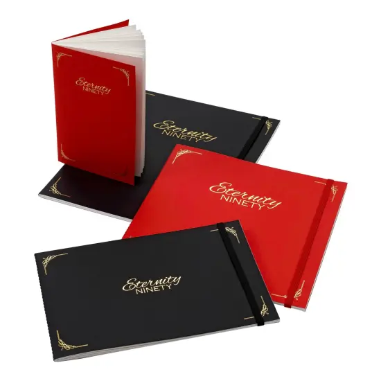 New York Central Eternity Ninety Flat Book - 5x5x8.5" Sketch Watercolor Journal - Red Soft Paperback Cover - Watercolor Sketchbook Journal w/ Elastic Band,10 Sheets 100% Cotton, 90 lb Cold-Pressed {4}