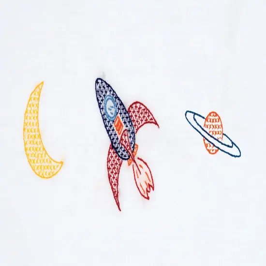 Jack Dempsey Children's Stamped Pillowcase W/Perle Edge-Outer Space {4}