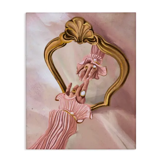 Stupell Industries Chic Hand Mirror Reflection Canvas Wall Art Design by Svetlana Aleynikova {1}