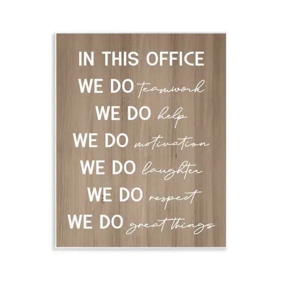 Stupell Industries In This Office Motivational Wall Plaque Art Design by Daphne Polselli {1}