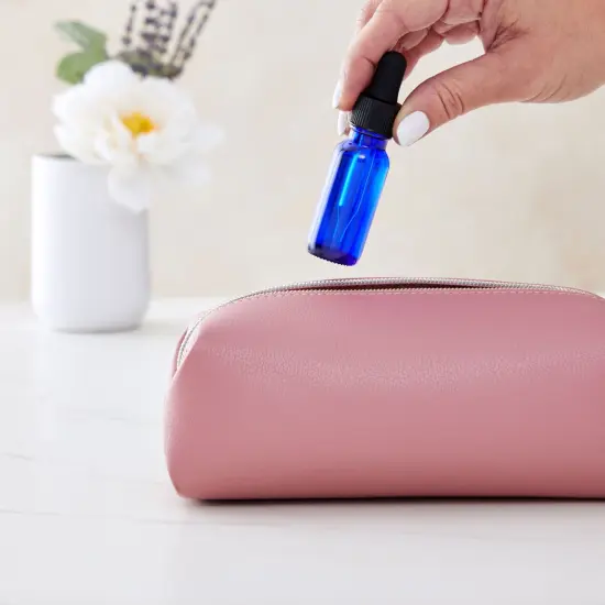 48 Count 0.5 oz Blue Glass Dropper Bottles and 6 Funnels (15 ml, 54 Pieces) {3}