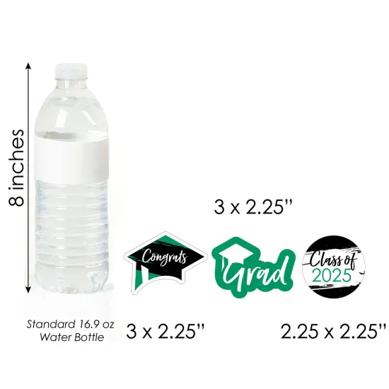 Big Dot of Happiness Green 2025 Graduation Party - DIY Shaped Cut-Outs - 24 Count {6}