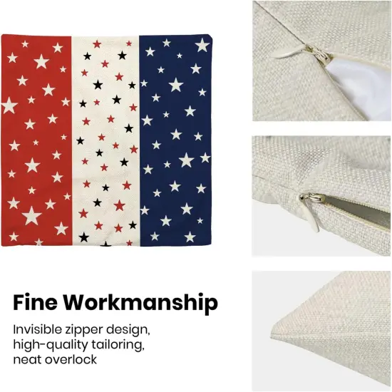 16x16 inch Throw Pillow Covers for 4th of July Decorations {4}