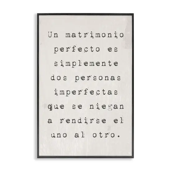 Stupell Industries Un Matrimonio Perfecto Framed Giclee Art White framed {2}