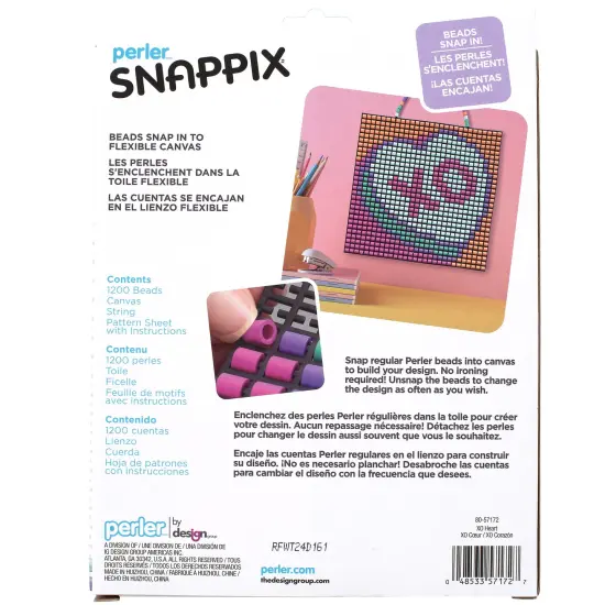 Perler Snappix Bead Craft Kit-XO Heart {3}