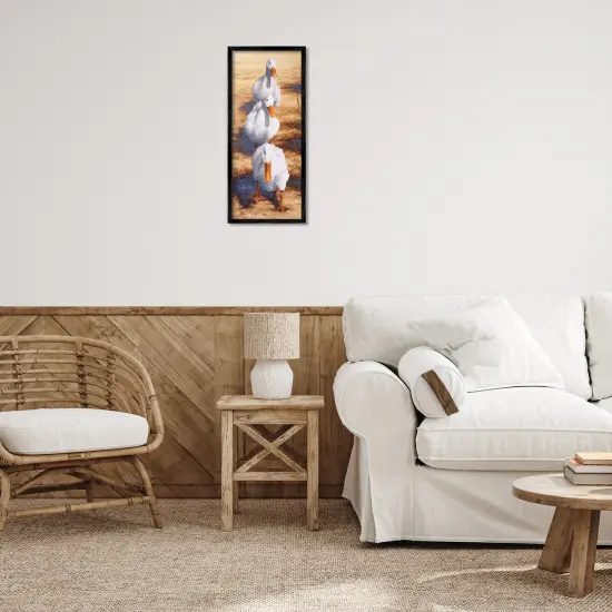 Stupell Industries Cluck Queue Duck Trio Framed Giclee Wall Art Design by Hilary Mayes {2}