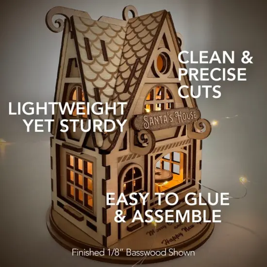 Basswood Plywood Sheets &ndash; 12x18 or 12x12 Unfinished or Finished Wood Sheets for Crafts, Laser Cutting, DIY &ndash; 10 Pack {5}