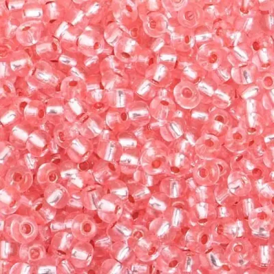 John Bead 6/0 Silver Lined Solgel Czech Glass Seed Beads, 500g Pink {1}