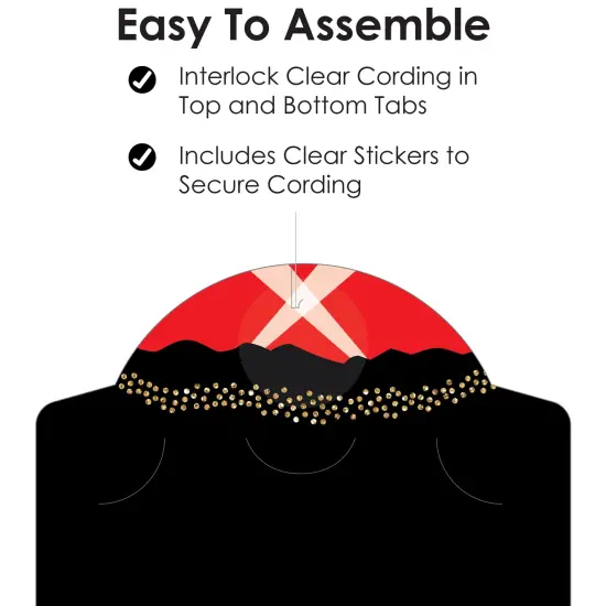 Big Dot of Happiness Red Carpet - Movie Night Party Vertical Photo Garland 35 Pieces {7}