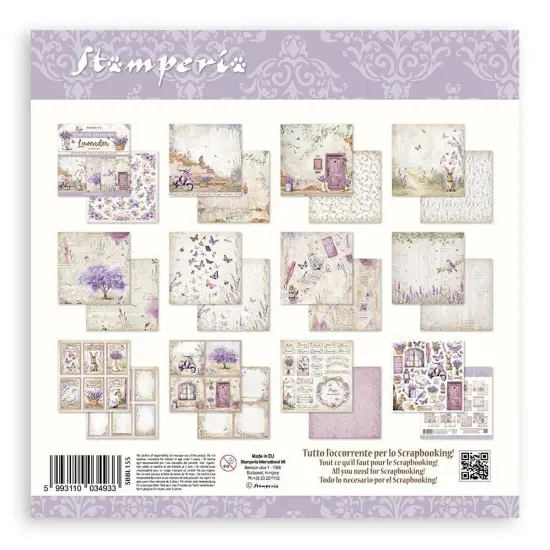 Stamperia Double-Sided Paper Pad 12"X12" 10/Pkg-Lavender, 10 Designs/1 Each {3}