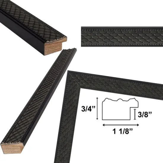 Cris Cross Cathedral Gothic Black Picture Frame 8.5x11 frame {4}