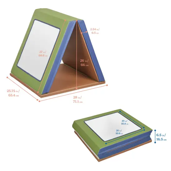 SoftZone Folding Floor Mirror, Sensory Toy Earthtone {2}