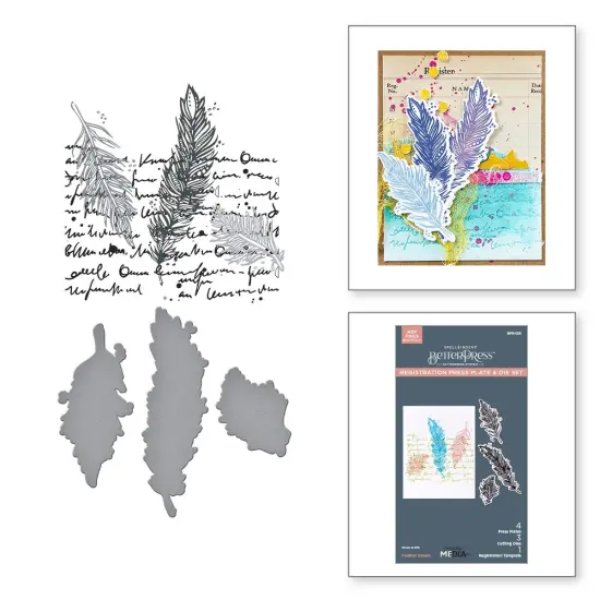 Spellbinders BetterPress Plates & Die Set By Dina Wakley-Feather Dream {7}