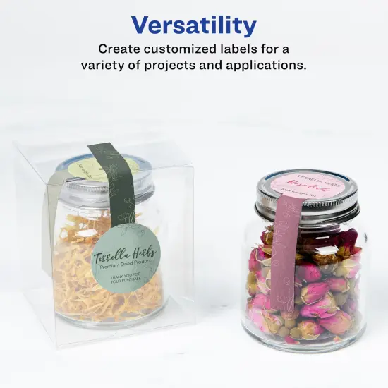 Avery Glossy White Lollipop Labels with Sure Feed, 1.5" x 4" {2}