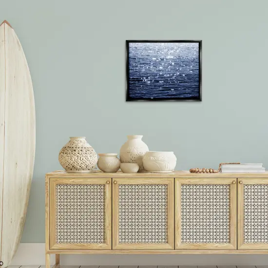 Stupell Industries Sun Reflecting on Sea Floater Framed Canvas Wall Art Design by Maggie Olsen {2}