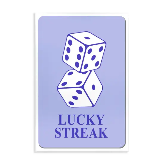 Stupell Industries Blue Lucky Streak Dice Wall Plaque Art Design by Martina Pavlova {1}