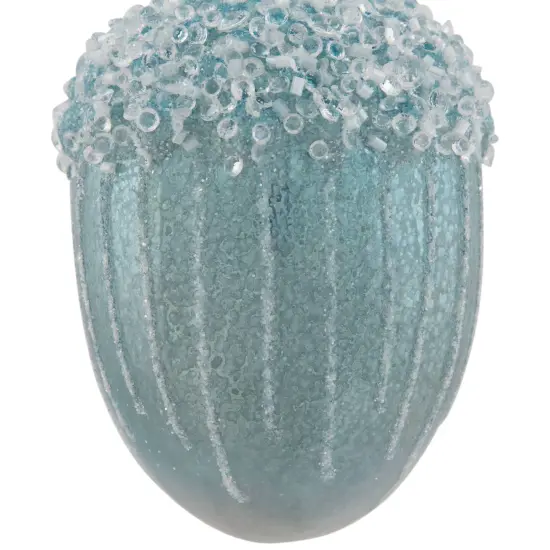 Northlight Glittered Mercury Glass Acorn Christmas Ornament - 4.5" - Blue {4}