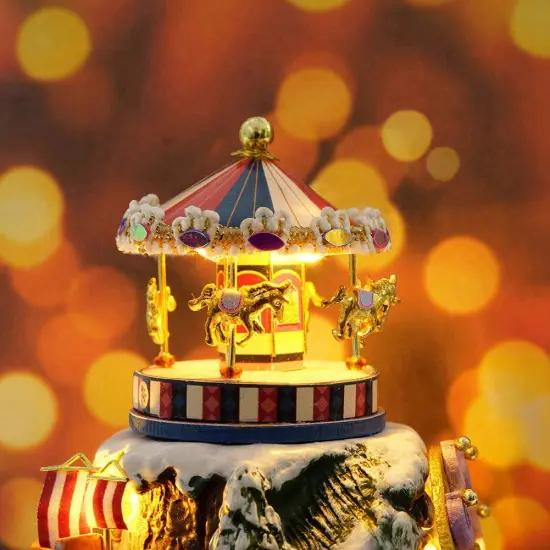 Miniature Wizardi Roombox Kit - Christmas Rotating Dollhouse Kit {4}