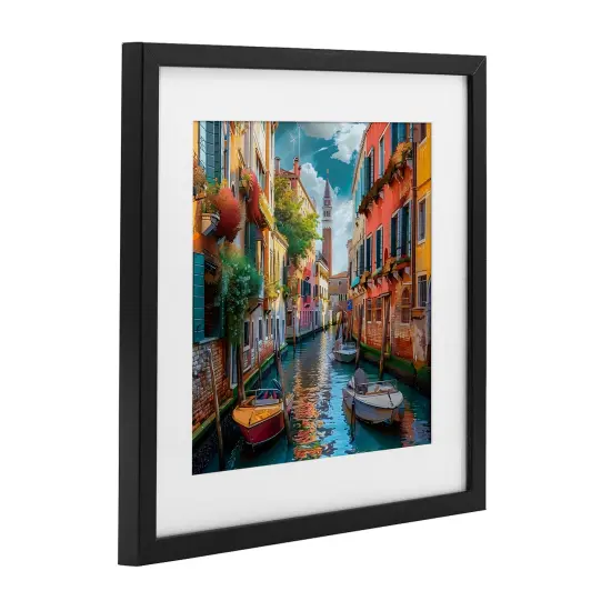 Stupell Industries Venetian Summer Canal Framed Print Under Glass, design by LSR Creative Studio {9}