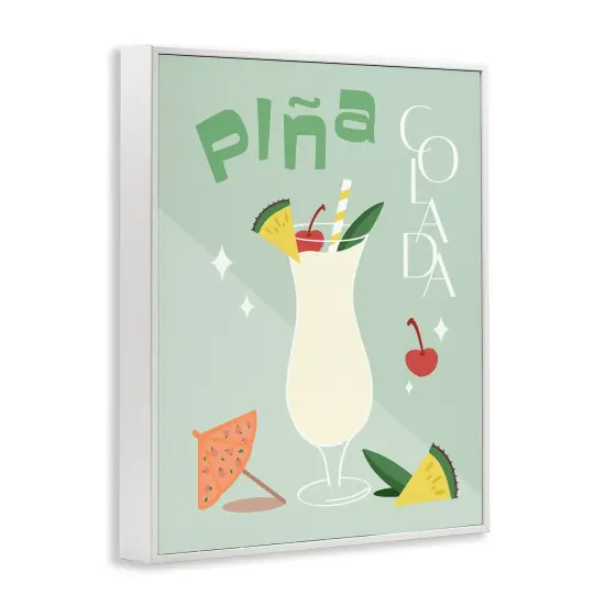 Stupell Industries Pina Colada Minimalism Framed Giclee, design by ANNA QUACH {3}