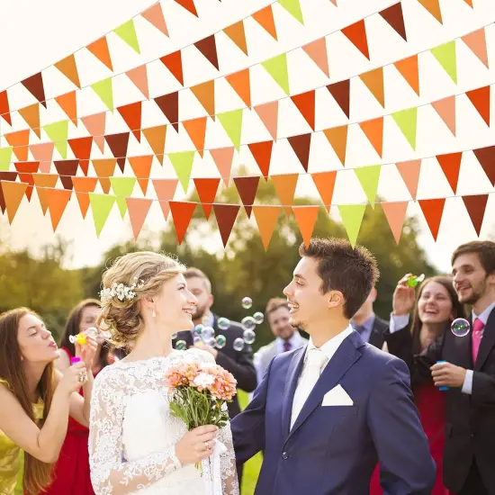 164 ft Fall Pennant Banners (6 Colors) {3}