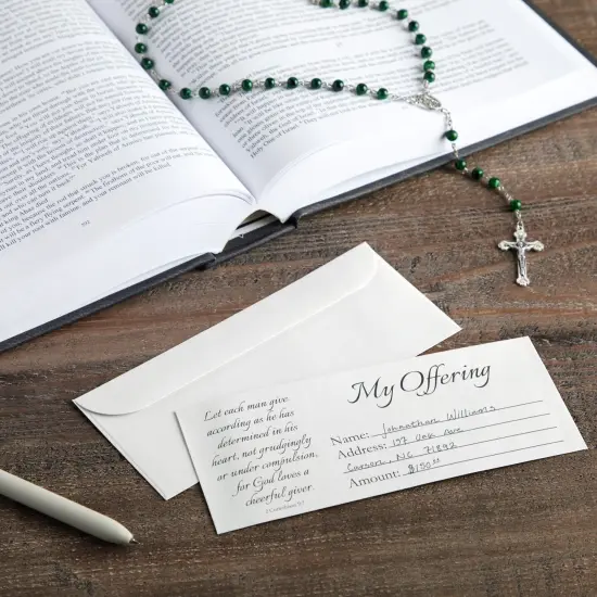 100 Pack Church Offering Envelopes for Tithe Donation (White, 7x3 inch) {2}