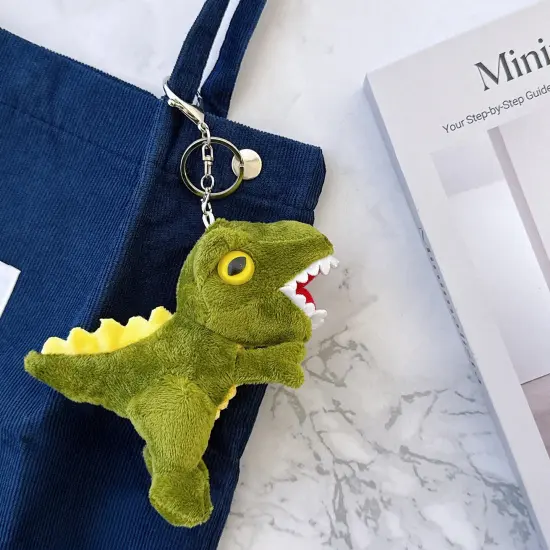 Wrapables Cute Plush Keychain Pendant Charm for Bag, T-Rex {3}