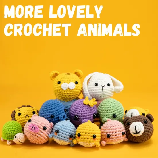 Beginner Crochet Kit, Crochet Kits for Kids and Adults, 3PCS Crochet Animal Kit for Beginners Include Videos Tutorials, Yarn, Eyes, Stuffing, Crochet Hook - Boys and Girls Birthdays Gift {3}