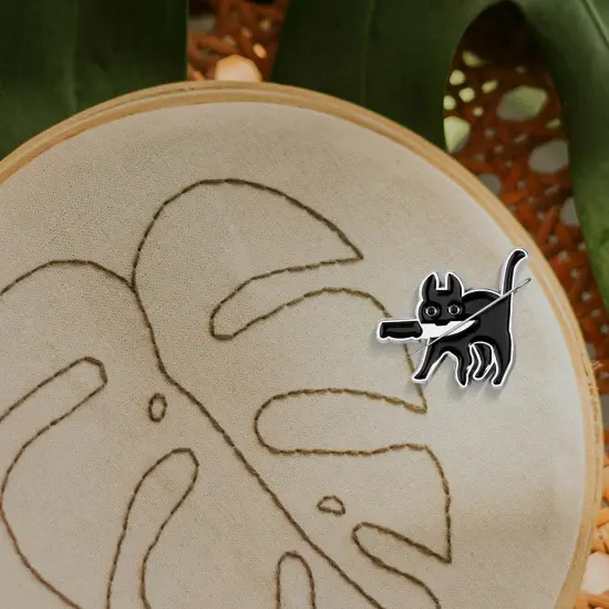 2pcs Funny Black Cat Needle Minder, Needle Minder Magnet, Magnetic Needle Nanny Needlework Accessories {4}