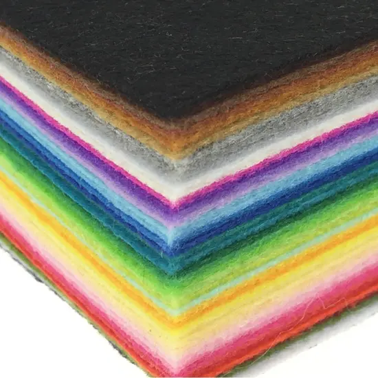 42pcs Felt Fabric Sheet 4"x4" Assorted Color DIY Craft Squares Nonwoven 1mm Thick {5}