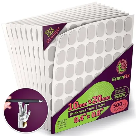 Large Clear Gel Dots Double Sided 500PCs - Self Adhesive Glue Sticky Dots Removable - Clear Gel Sticky Tack for Collectibles, Arts and Crafts, ​​Figurines Home Decor - Double Sided Tape Dots {1}