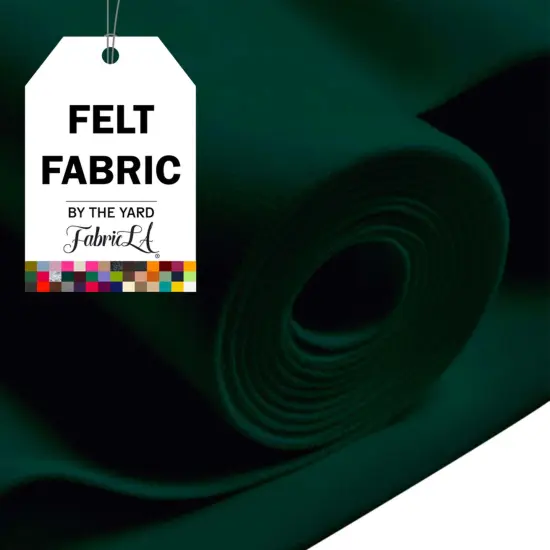FabricLA | Felt Fabric | 72" Wide 1.6mm Thick | Soft Craft Fabric - 50 Yards Hunter green {1}