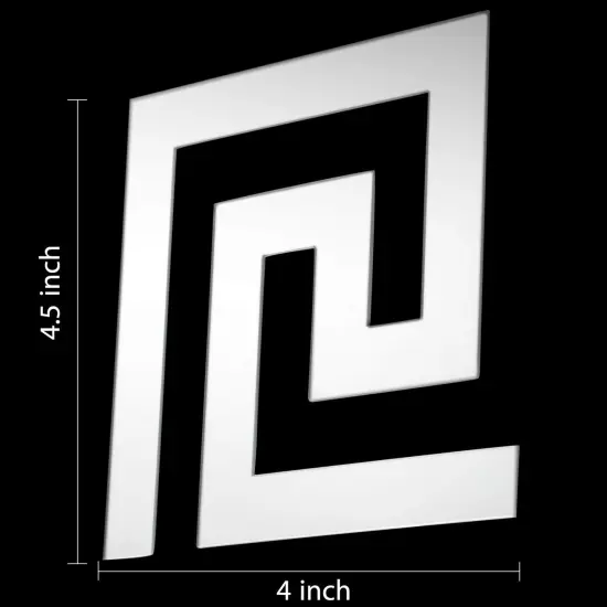 24 Pcs Acrylic Mirror Wall Stickers Geometric Greek Mirror Stickers {3}