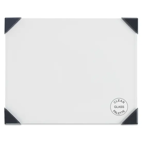 New Wave Posh Glass Tabletop Palette, Clear - 6.75" x 8.4" {1}