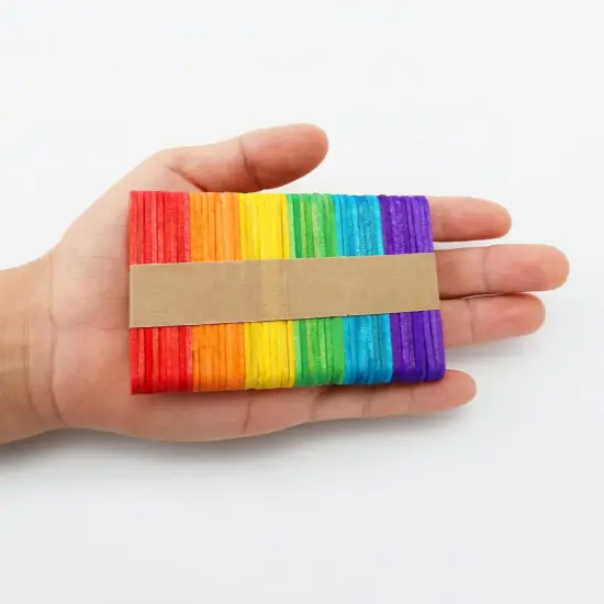 450PCS Colored Craft Sticks, 2.5 Inch Mini Wood Popsicle Sticks {2}