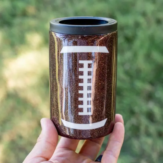 Makerflo 12 oz Thick Duozie Stainless Steel Can Cooler with Clear Splash Proof Lid | Craft-Ready for DIY Gifts & Personalization (Epoxy, UV DTF, Vinyl, and Laser Engraving) {2}