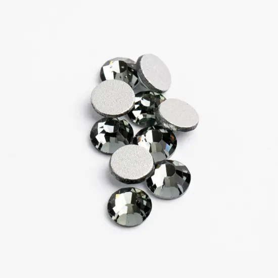 Crystal Lane DIY SS16 Glass Flatback Rhinestones, 1440pcs Black Diamond {1}