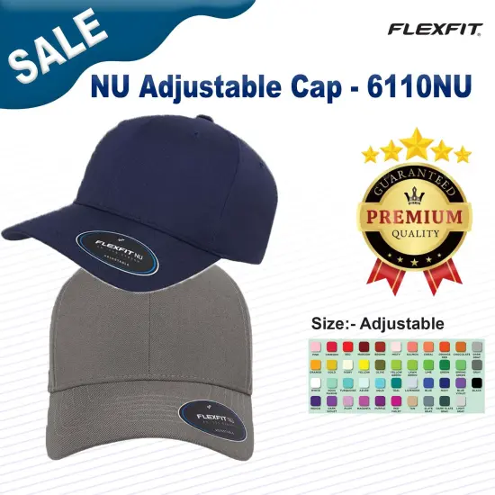 Flexfit&reg; NU Adjustable Cap Navy {3}