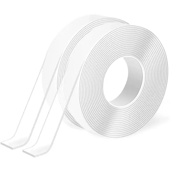 Double Sided Tape Heavy Duty 1.18 x 118 x 2 Rolls,Reusable Transparent Tape {1}