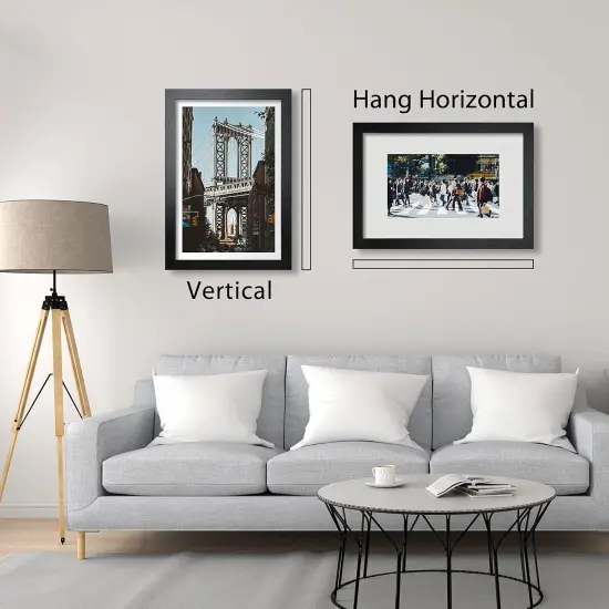 12x18 Inch Solid Wood Poster Frames with Wall Mounting Hanging Picture Frame Set {4}