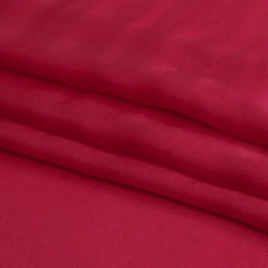 1 Yard Hot Pink Satin Faced Silk Chiffon Dress Fabric 55 Inch Width {4}