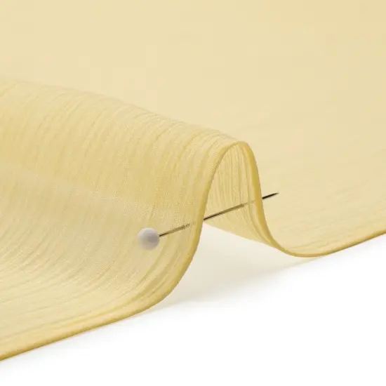 1 Yard French Vanilla Crinkled Silk Chiffon 43" Wide Perfect for Dresses & Evening Wear {2}