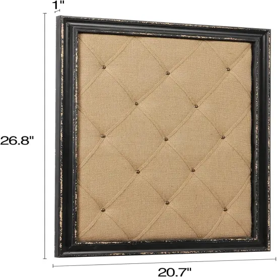 Large Linen Bulletin Cork Board - 21"&times;27" (Black Frame) {2}