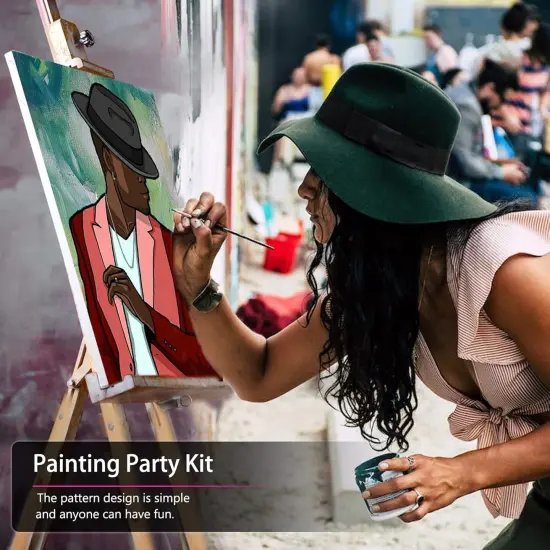 2 Pack Sip and Paint Kit - Date Night Pre Drawn Canvas (8x12) {5}