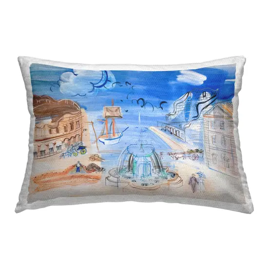 Classic Raoul Dufy Landscape Outdoor Printed Pillow Design by one1000paintings, 14 x 7 x 20 {1}