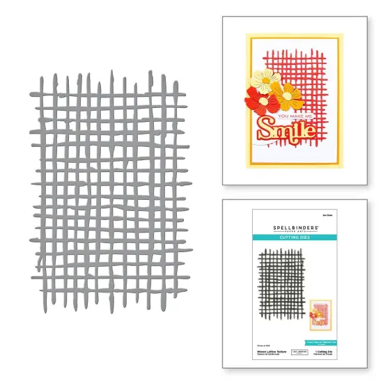 Spellbinders Etched Dies By Lisa Horton-Woven Lattice Texture, Spotlight Frames {6}