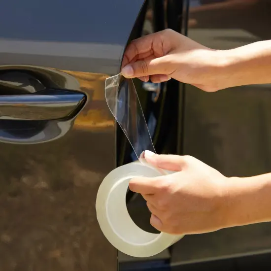 Car Door Bumper Edge Guard, Universal Automotive Trim Clear Edge Protector, Vehicle Door Ding Guard, Transparent Acrylic Self-Adhesive Door Sill Protector (2 in x 33 ft) {2}