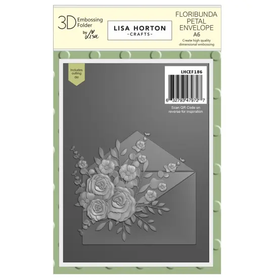Lisa Horton Crafts A6 Embossing Folder And Die-Floribunda Petal Envelope {1}