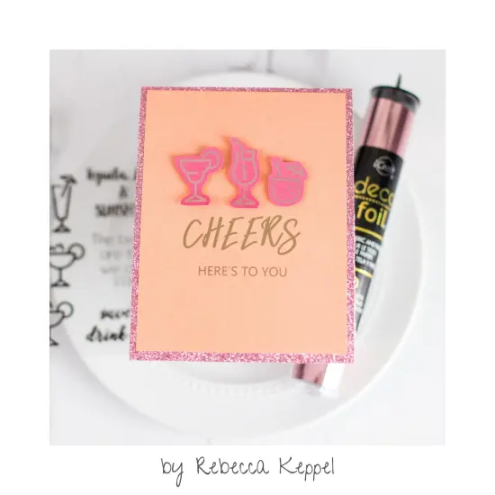 Deco Foil Adhesive Transfer Sheets 5.9" x 5.9"-Cheers {7}