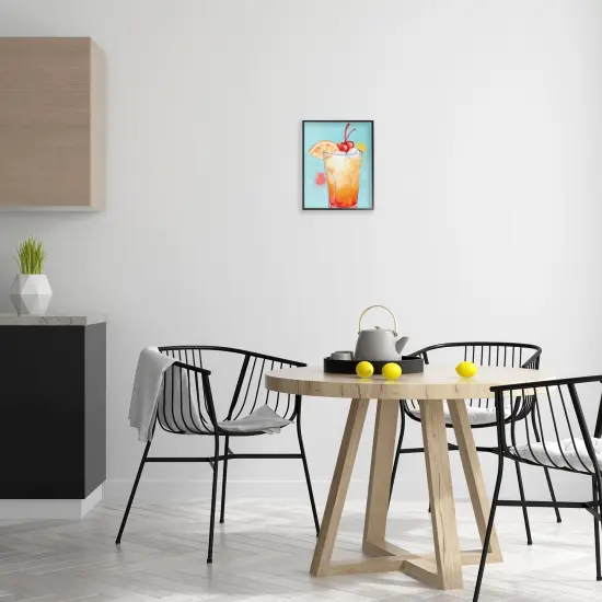 Stupell Industries Fruity Cocktail on Blue Framed Giclee By Kim Allen {2}